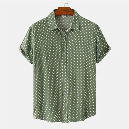 Julian Dot Print Button-Up Shirt