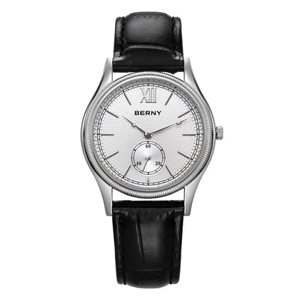Berny Classic Leather Strap Watch, 38mm