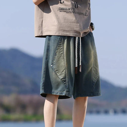 Salvano Diamond Denim Shorts