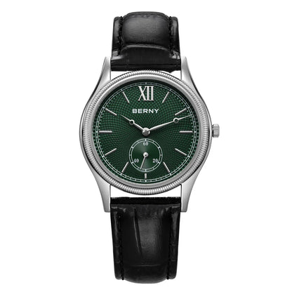 Berny Classic Leather Strap Watch, 38mm