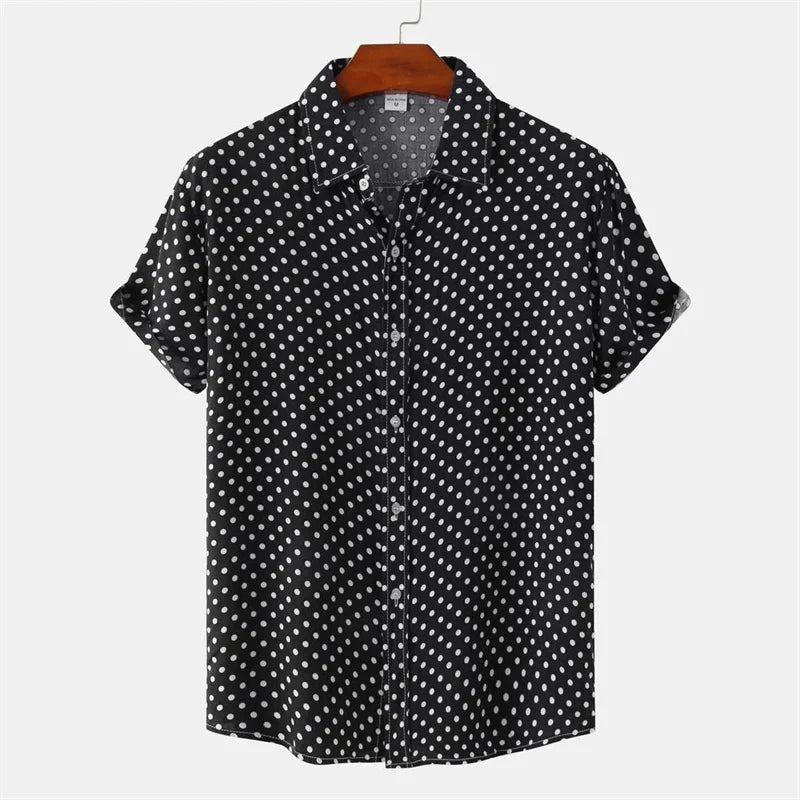 Julian Dot Print Button-Up Shirt