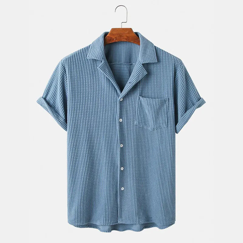 Riviera Waffle Knit Button-Up Shirt