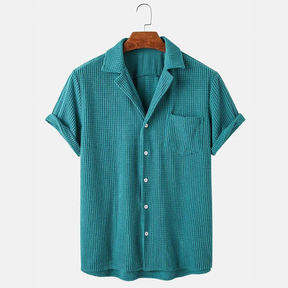 Riviera Waffle Knit Button-Up Shirt