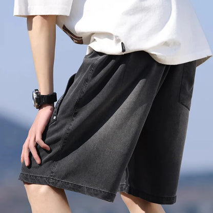 Salvano Diamond Denim Shorts