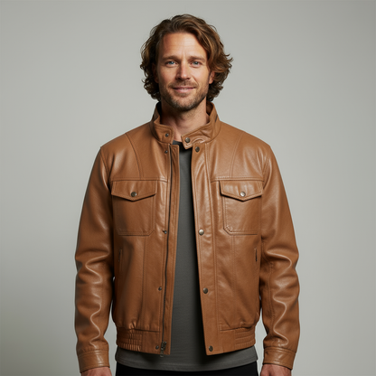 Calvin Leather Field Jacket