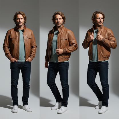 Calvin Leather Field Jacket