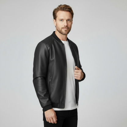 UrbanAviator Men's Leather Bomber Jacket