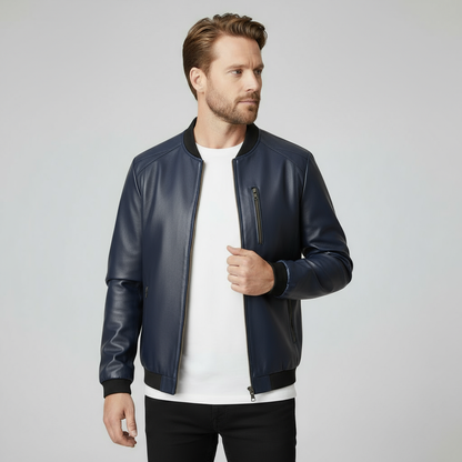 UrbanAviator Men's Leather Bomber Jacket