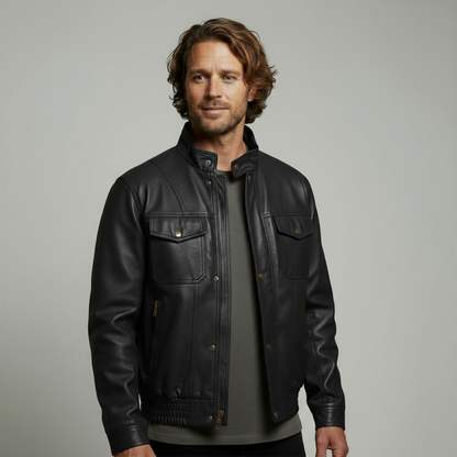 Calvin Leather Field Jacket